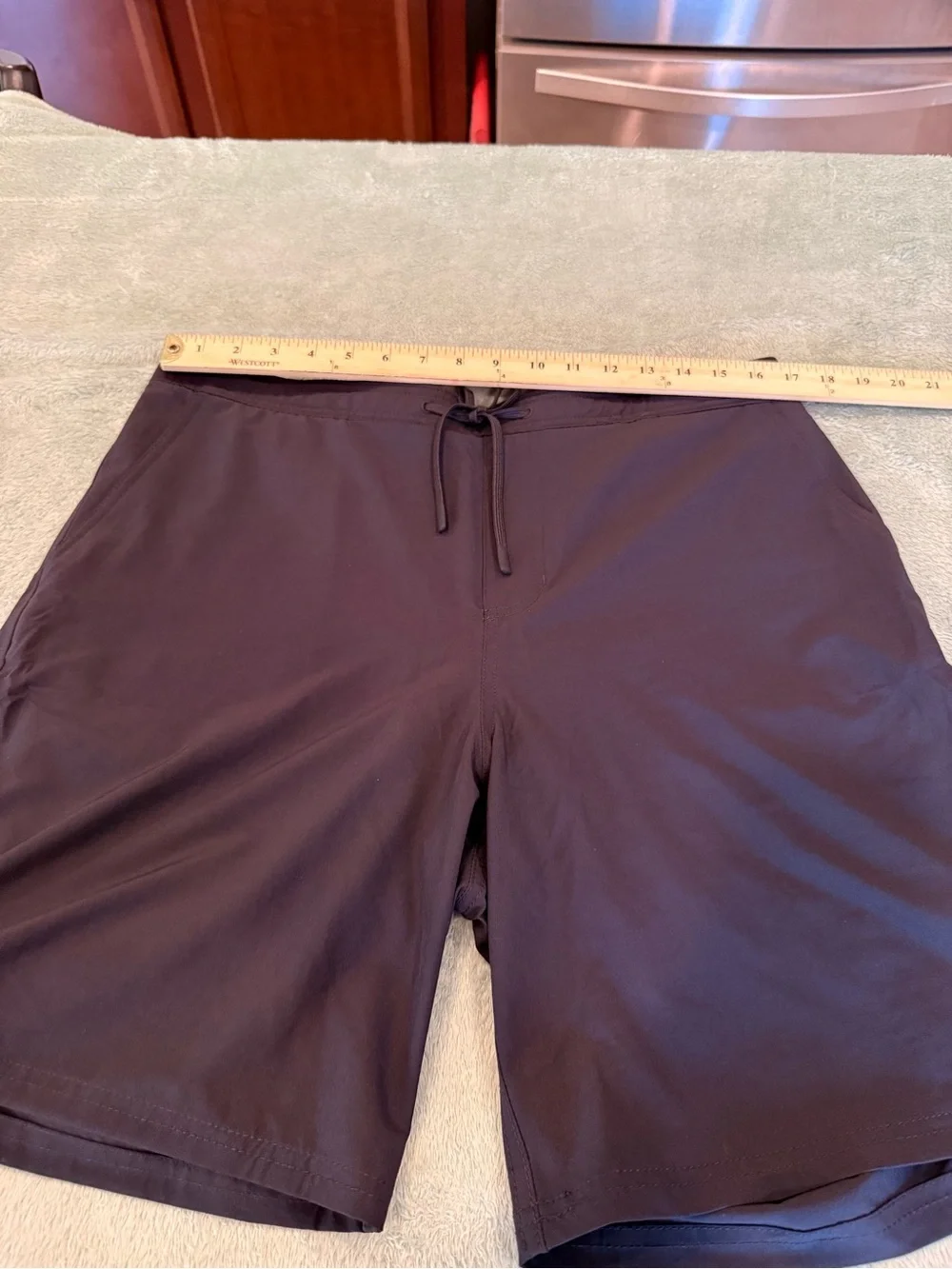 Kirkland Signature Swim Trunks Men’s Large Black Lined Drawstring Shorts NWOT